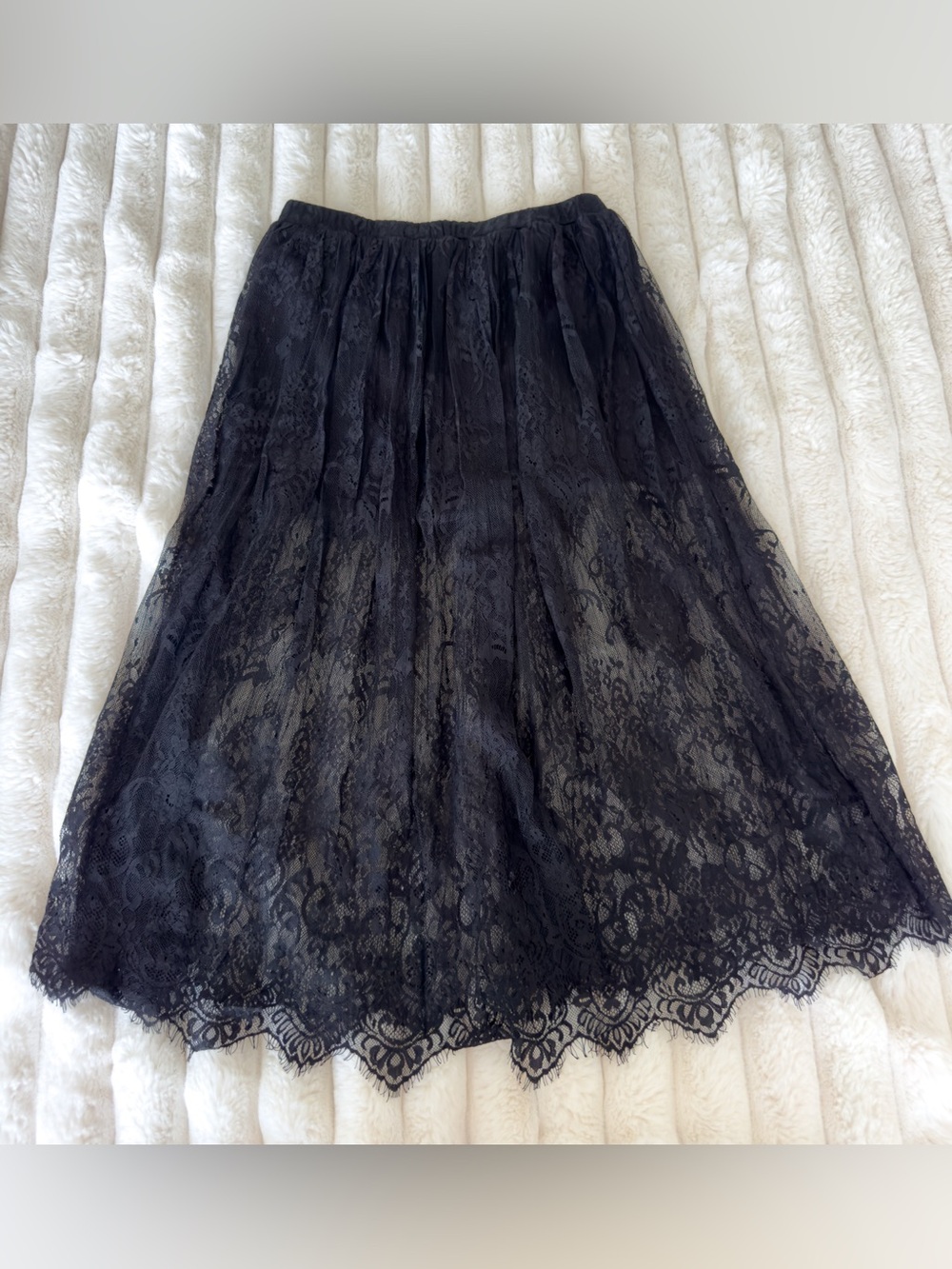 Y2k Forever 21 Black Lace Midi Skirt